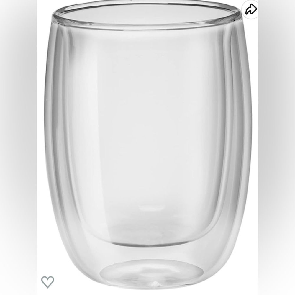 Set of two thick coffee glasses.  Purchased as wine glasses